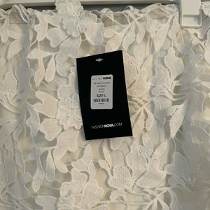 White fashion nova jumpsuit